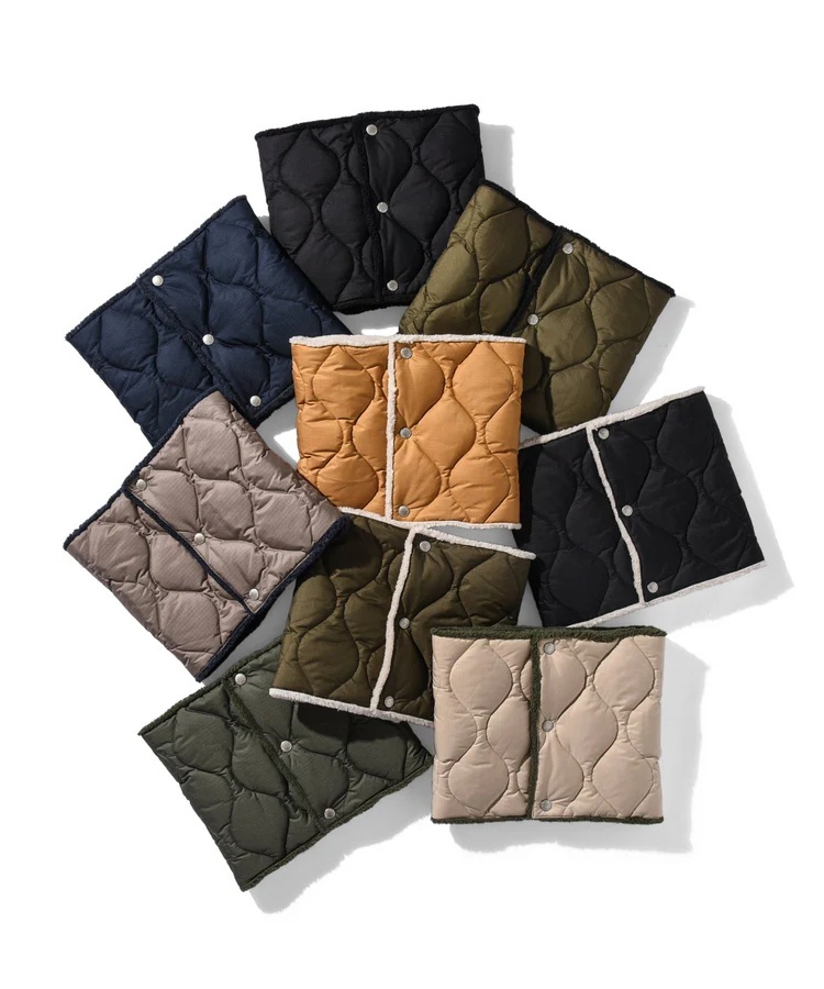 ＜ブラック×クリーム(R203ML)＞TAION タイオン インナーダウン ミリタリー リバーシブル ダウンネックウォーマー TAION-R203ML-1_画像5