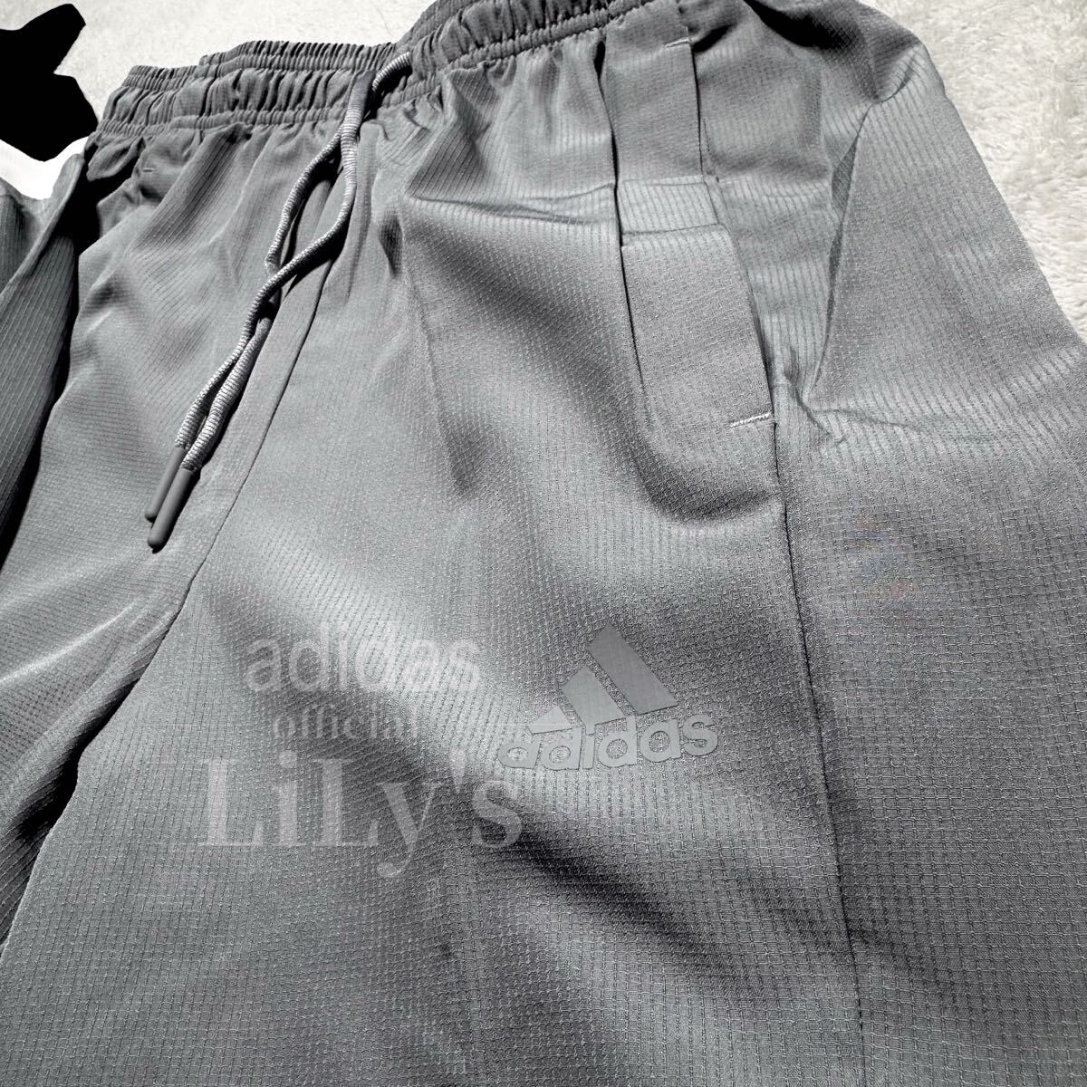 【Ｓサイズ】adidas上下セットアップ　グレー　ブラック　ウーブン　ウインド　IJ6072 DUC68 アディダス ナイロン ジャージ　新品未使用_画像8