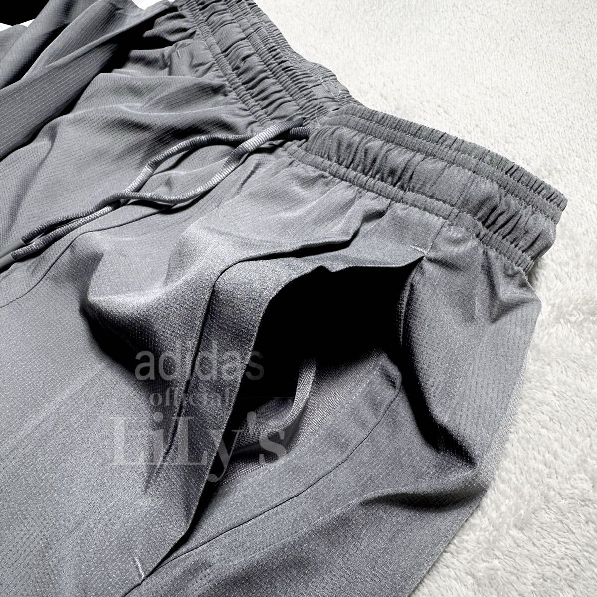 【Ｓサイズ】adidas上下セットアップ　グレー　ブラック　ウーブン　ウインド　IJ6072 DUC68 アディダス ナイロン ジャージ　新品未使用_画像9