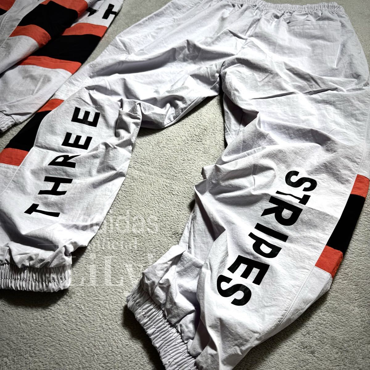 【Sサイズ】adidas上下セットアップ 25新作 新品 定価18,040円 白 JM2066 JM2069 KQD39 KQD40 ルーズフィット_画像7