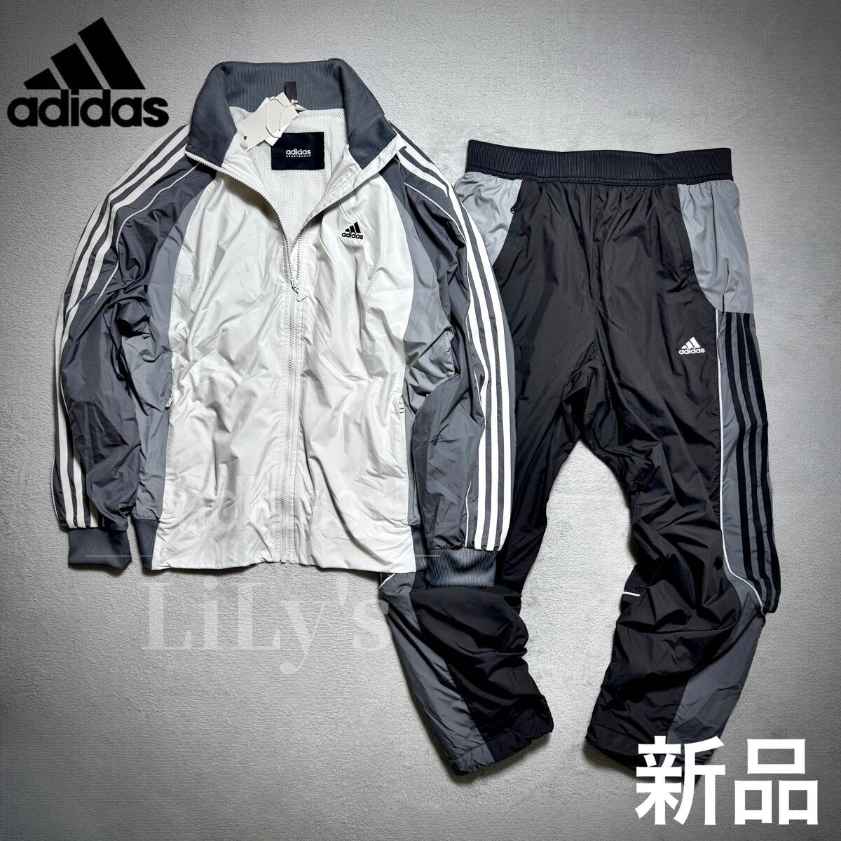 【Ｍサイズ】上下セットアップ　定価18,700円　白　黒　新品未使用　アディダス　adidas JG8576 JG8583 JG8577 JG8582 KWX92 KWX94_画像1