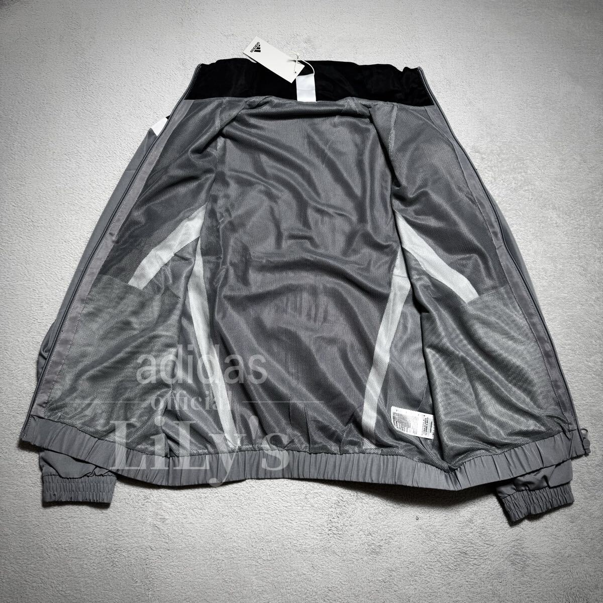 【2XLサイズ】adidas上下セットアップ グレー ブラック ウーブン ウインド IJ6072 DUC68 アディダス ナイロン ジャージ 新品未使用_画像6