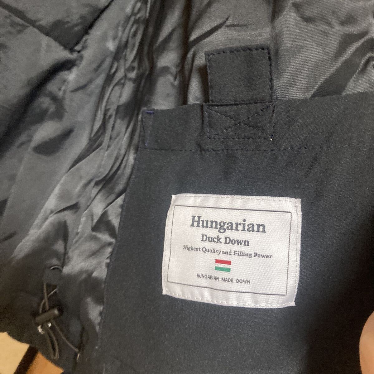 美品◎Lサイズ NICOLE デニム　フーデット ダウンジャケット ダブルジップ インディゴブルー 着脱フード メンズ ニコル フーディ 肉厚 _画像3