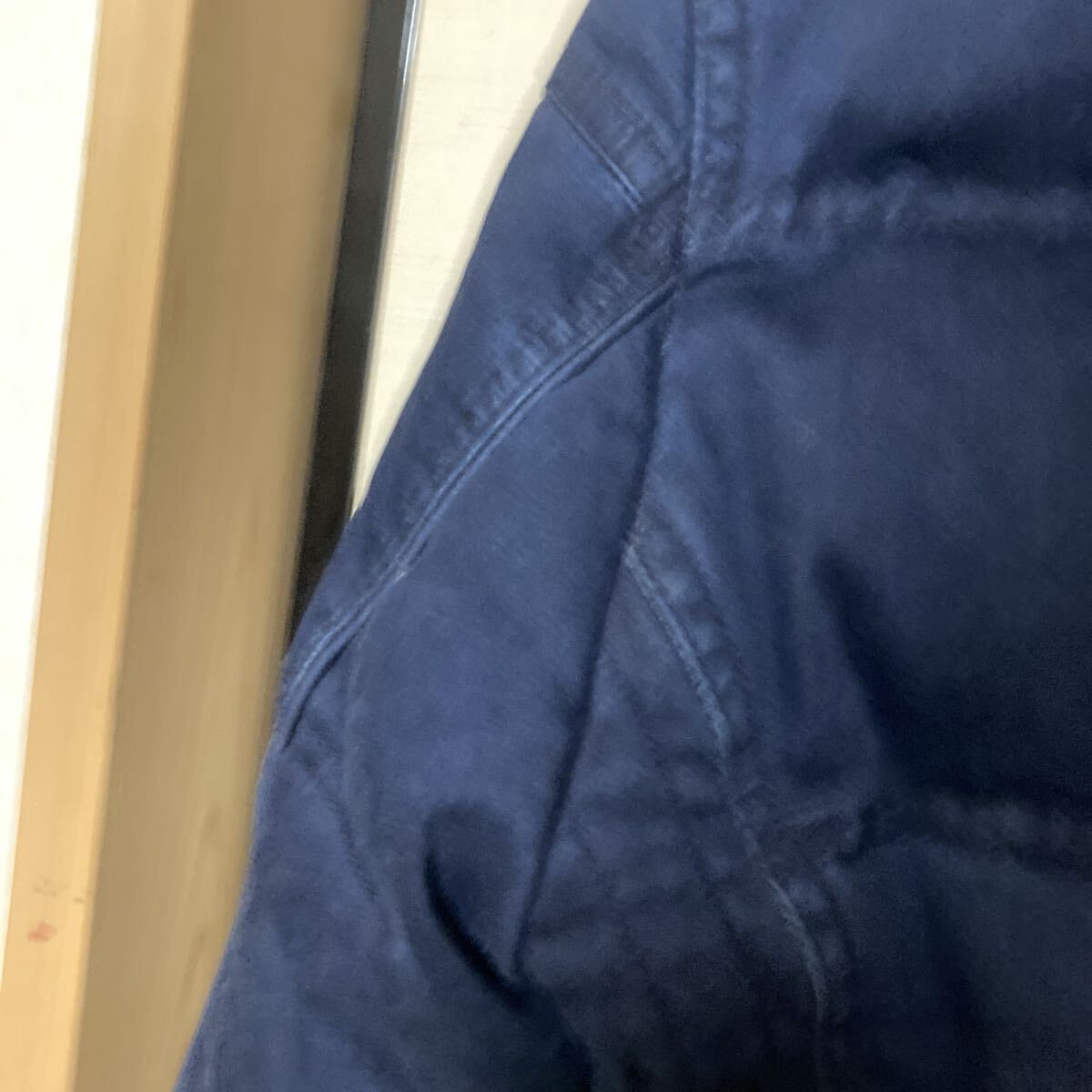 美品◎Lサイズ NICOLE デニム　フーデット ダウンジャケット ダブルジップ インディゴブルー 着脱フード メンズ ニコル フーディ 肉厚 _画像10