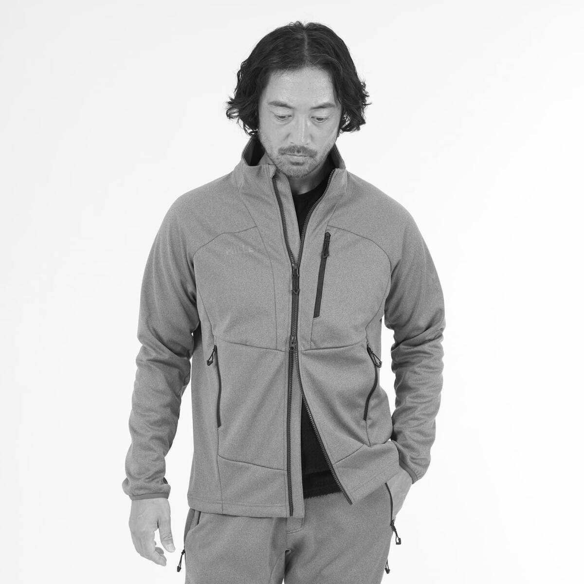 送無 新品 タグ付き 24AW MILLET ミレー MIV03124 ウィンド シールド ストレッチ ジャケット 撥水 3レイヤー 素材 防風 保温 秋冬向け 黒 M_画像4