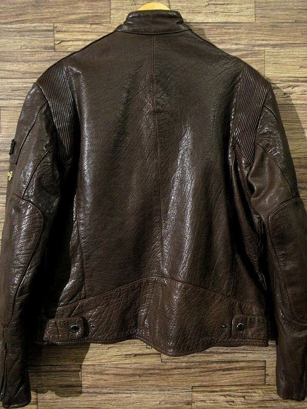◆ 希少 試着のみ未使用 ブライトリング × DEUS デウスエクスマキナ 限定 コラボ DAMAGER JACKET バフレザー ライダース ジャケット 茶 L_画像3