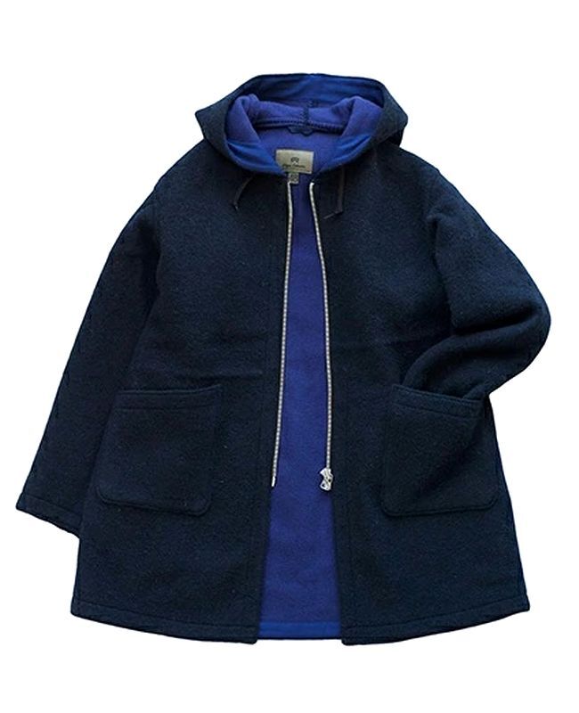 送料無料 52 (XL) 美品 Nigel Cabourn ナイジェルケーボン 8039-00-00007 REVERSIBLE WARM UP COAT リバーシブル ウォームアップ コート 紺_画像7