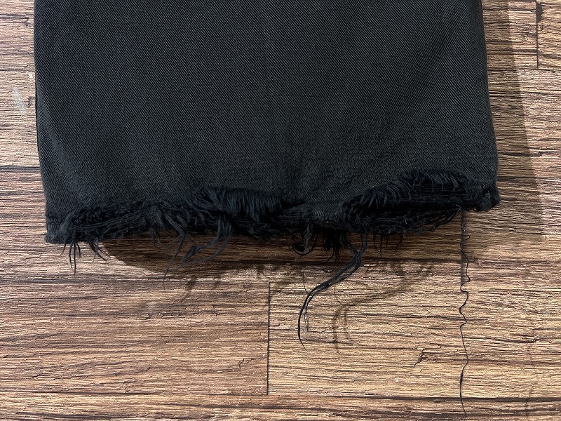 ■ 雰囲気抜群 希少 USA製 RRL ダブルアールエル DOUBLE RL ダメージ 加工 WEST CHINO スリムシルエット ウエスタン チノ パンツ 黒 W32_画像8