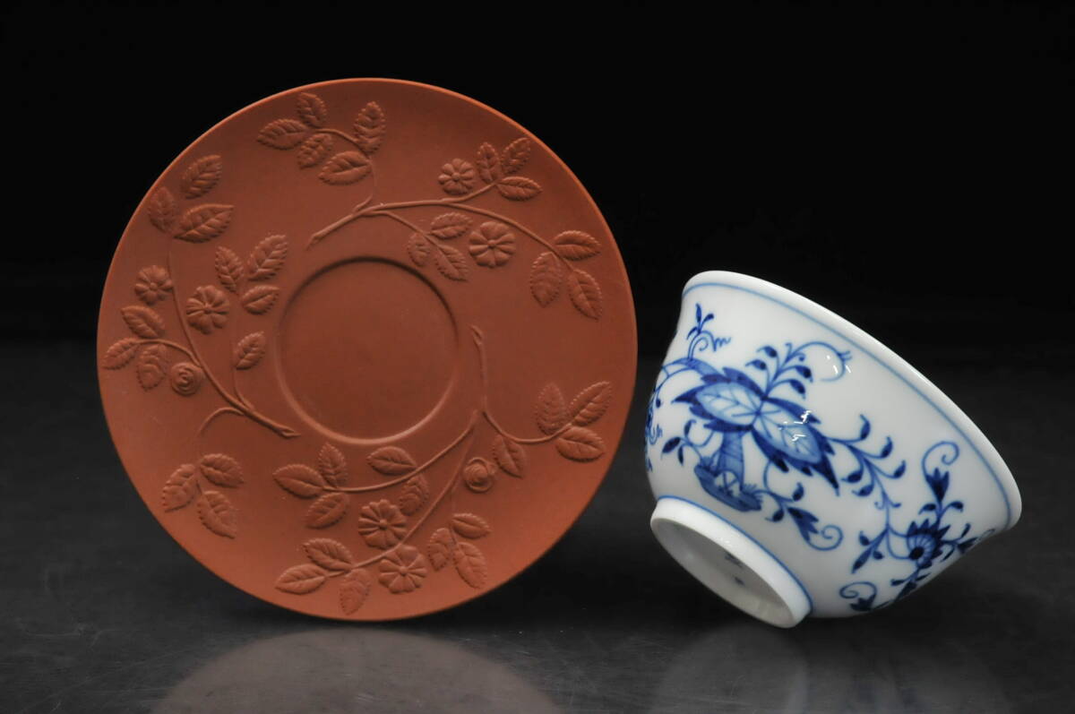 MEISSEN Meissen голубой oni on зеленый чай . деревянное блюдце (betoga-.. контейнер ) 5 покупатель . чайная посуда с коробкой керамика 03211042-2