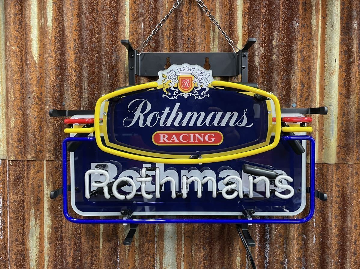 ロスマンズ ネオン サイン 照明 電気 RVF NC VFR NSR レーサー レプリカ CBR 旧車 昭和 ガレージ ポルシェ NS NS250R 店舗 ネオン管 8_画像8