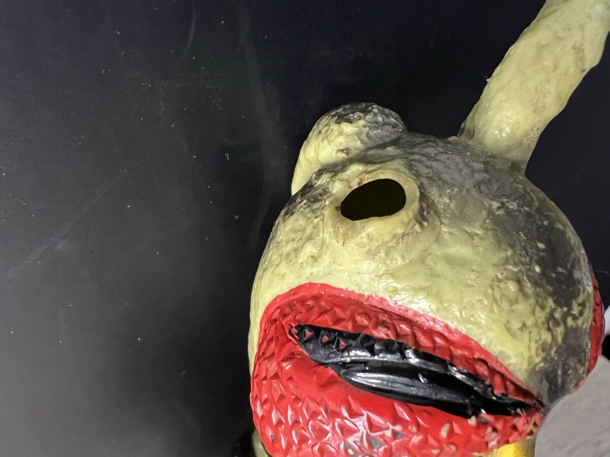 6000スタ】レア 当時物 仮面ライダー 旧バンダイ カマキリ男 ソフビ レトロ ヴィンテージ 東映 石森プロ_画像2