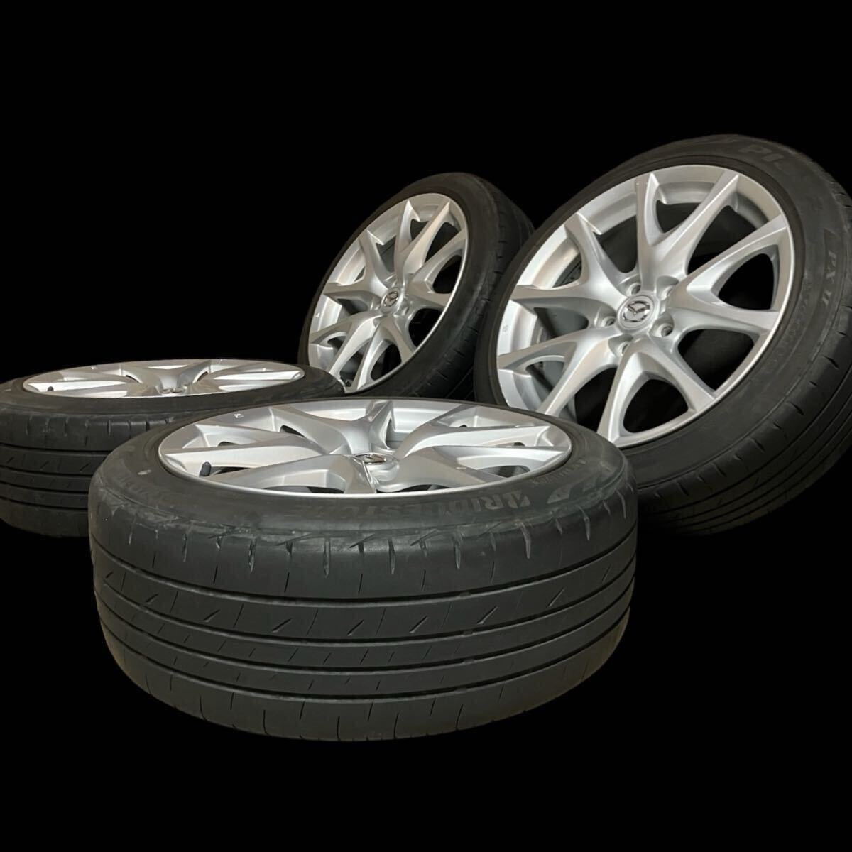 RX-8 225/45R18 8J+50 5穴 PCD114.3 ハブ径67 純正 18インチ アルミ ホイール 5H ピッチ114.3 エイト マツダ 流用_画像7