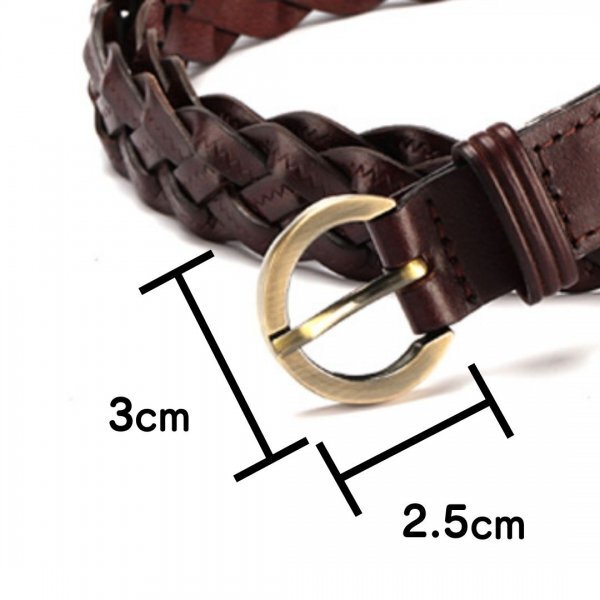 メッシュベルト ベルト レディース ダークブラウン ブラウン 茶 レザー調 編みベルト メッシュ 女性 デニム かわいい おしゃれ ワンピース_画像2