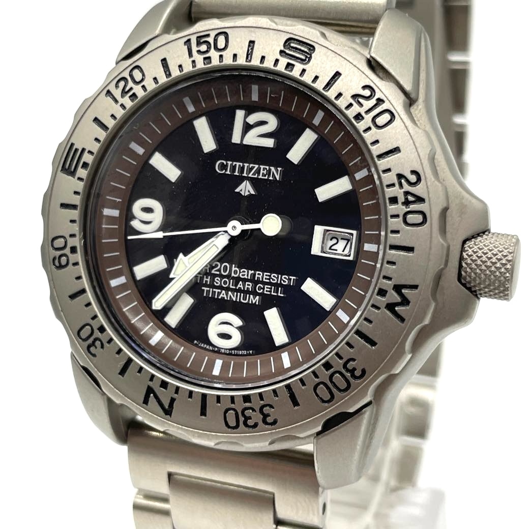 CITIZEN シチズン プロマスター ソーラー充電クォーツリストウォッチ 7812-571878 #A4088_画像1