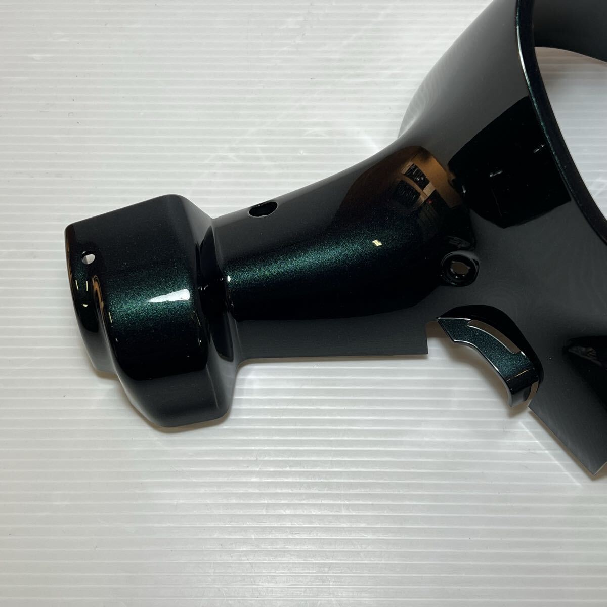 ホンダ スーパーカブ110 ハンドルカバー 純正 ブラックグリーンメタリック 53206-K76-K200_画像2