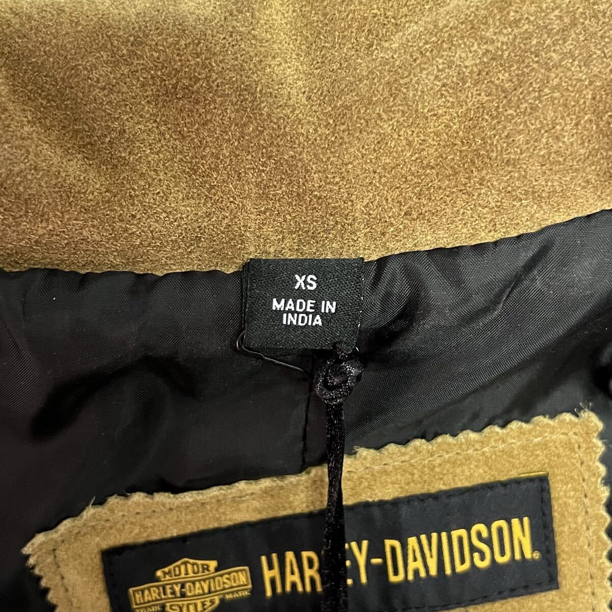 ハーレダビッドソン ゲージスエード レザージャケット レディース ヘビーウェイトカウハイドスエード タン XS 98040-19VW/002S_画像9