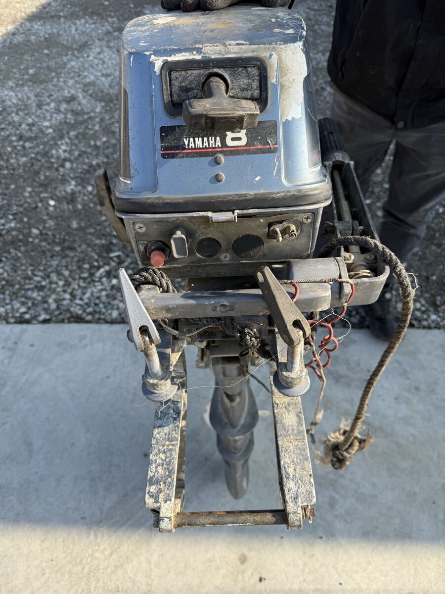 YAMAHA 船外機 8馬力 四ストローク エンジン 動作未確認 現状品_画像2