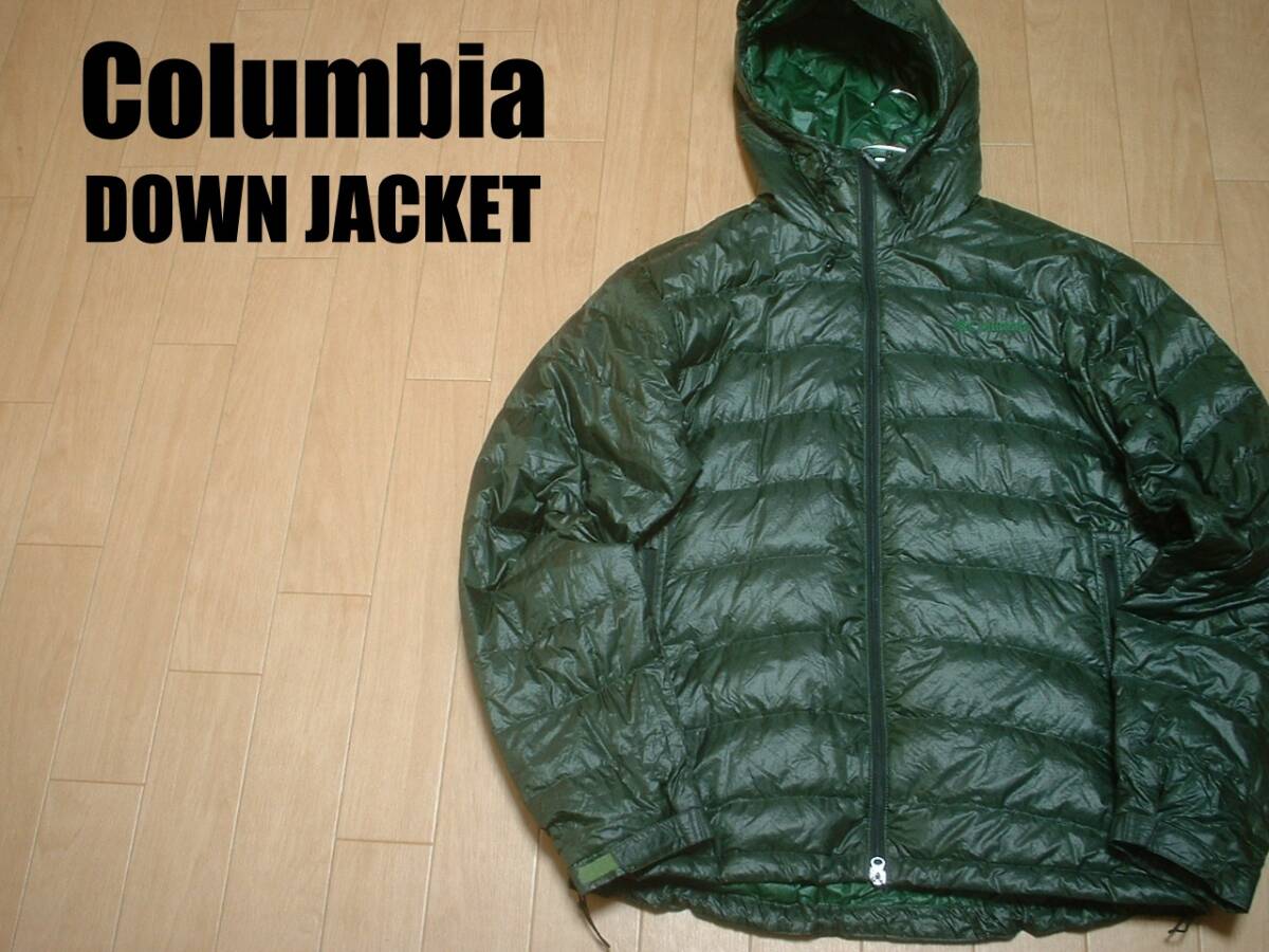 ColumbiaマーベルバンクスフーディXLオリーブ深緑モスグリーン正規コロンビアPM5222アウトドアフーデッドダウンジャケット訳有り_画像1
