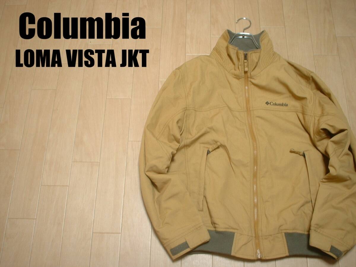 ColumbiaロマビスタスタンドネックジャケットLベージュ正規XM5673コロンビアキャンバスxフリースx中綿スコールシェルドシンチラブルゾン_画像1