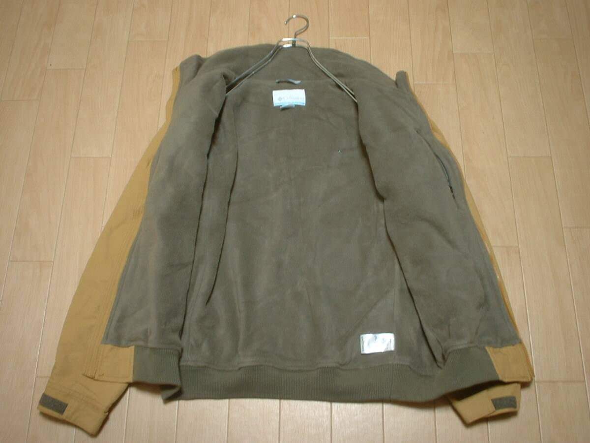ColumbiaロマビスタスタンドネックジャケットLベージュ正規XM5673コロンビアキャンバスxフリースx中綿スコールシェルドシンチラブルゾン_画像5