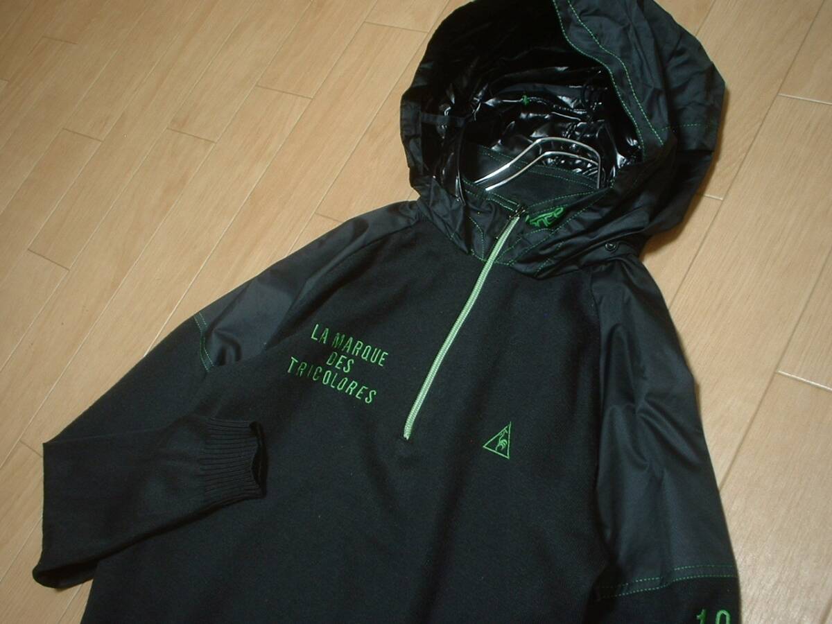 le coq sportif GOLF COLLECTIONハーフジップセーターMウインドブレーカー黒ブラック正規QG4150ルコックスポルティフゴルフコレクション_画像5