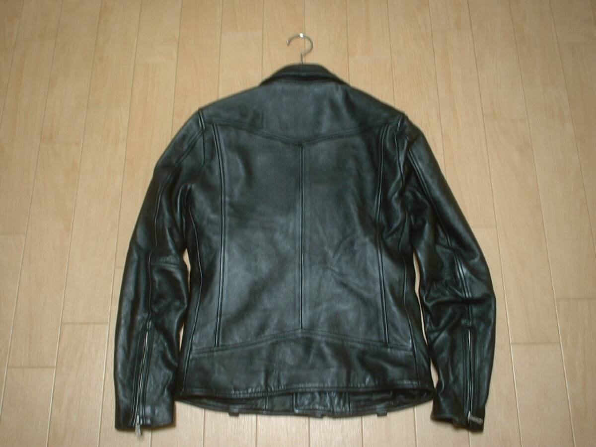 FREAK'S STORE羊革レザーダブルライダースジャケットM正規163-1508フリークスストアラムシープスキン黒ブラックIDEALバイクBIKEパンクPUNK_画像4
