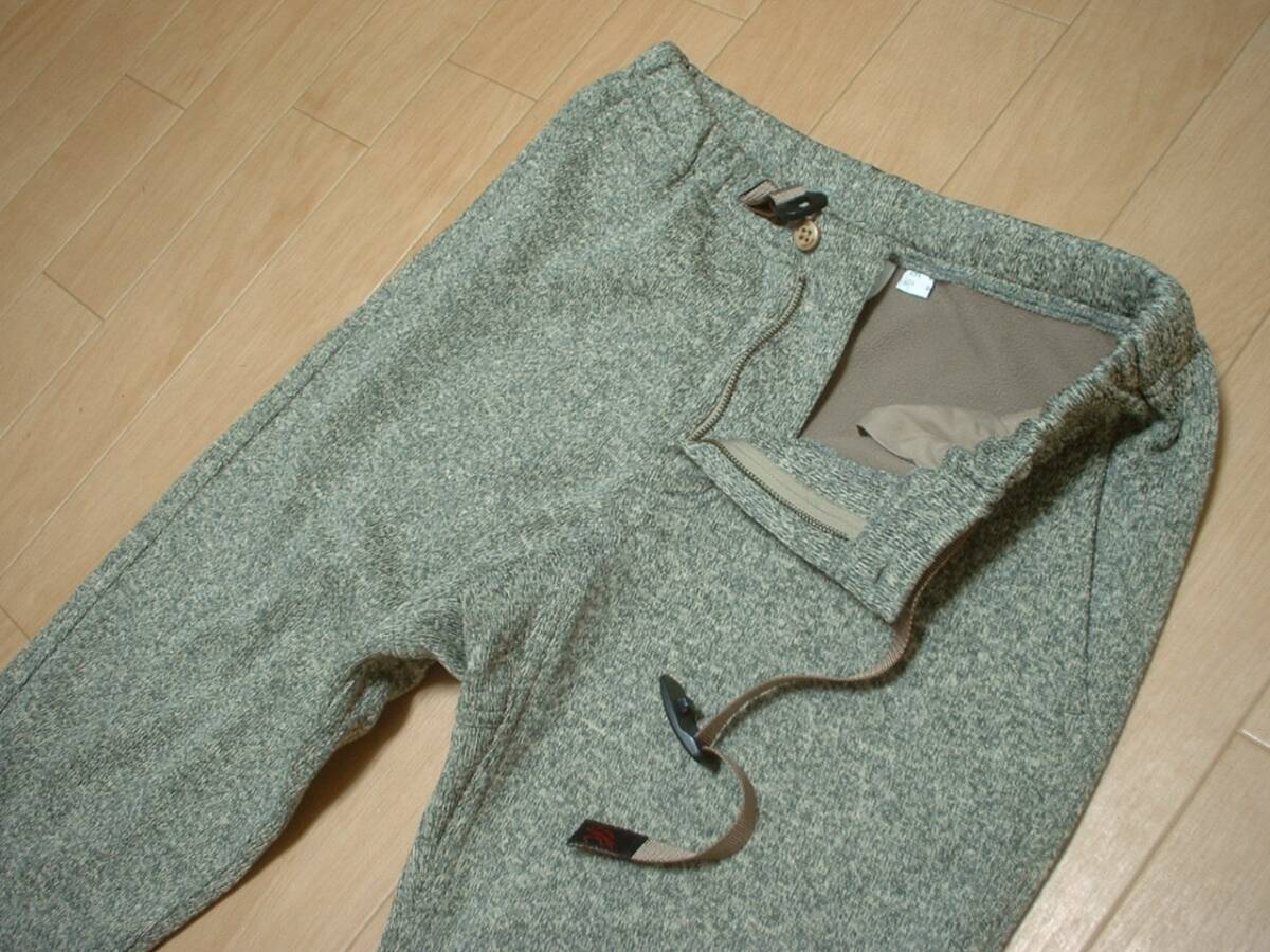 GRAMICCIボンディングニットフリースナローリブパンツ杢グレーM正規G2FU-P018グラミチ防寒ベルクロガゼット暖パンアウトドア_画像4