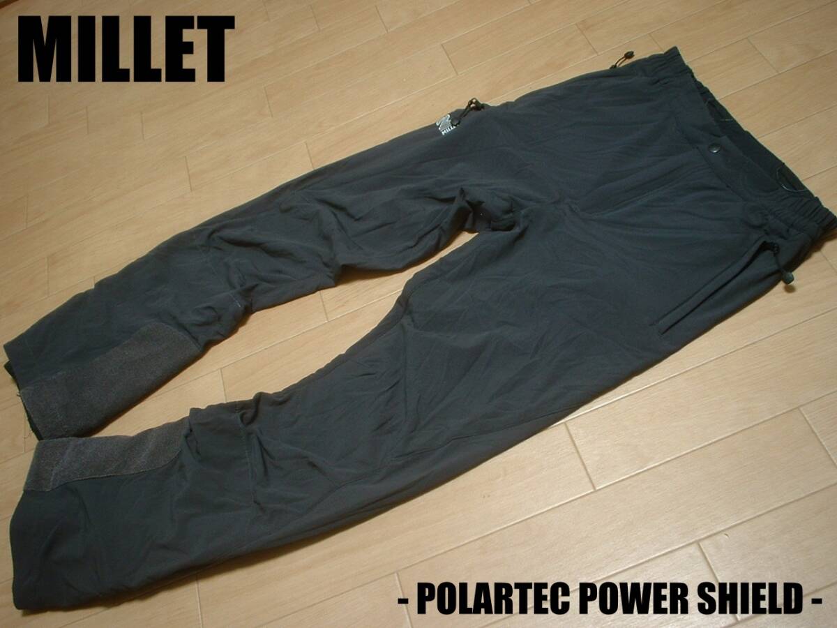 MILLET POLARTEC POWER SHIELDツアリングパンツ美品L正規MIV2231ミレーTOURING PANTポーラーテックパワーシールド雪山スノボスノーガード_画像1