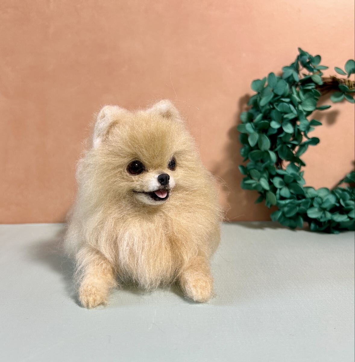 羊毛フェルト　ふわもこポメラニアン_画像2