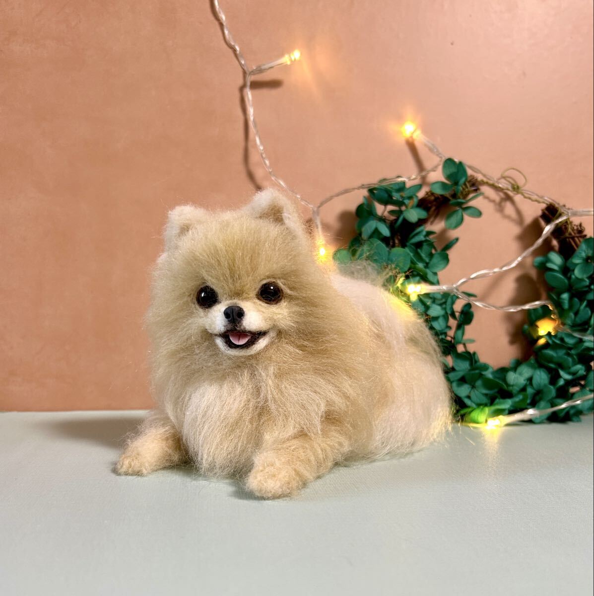 羊毛フェルト　ふわもこポメラニアン_画像3