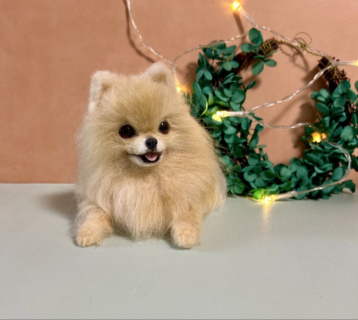 羊毛フェルト　ふわもこポメラニアン_画像4