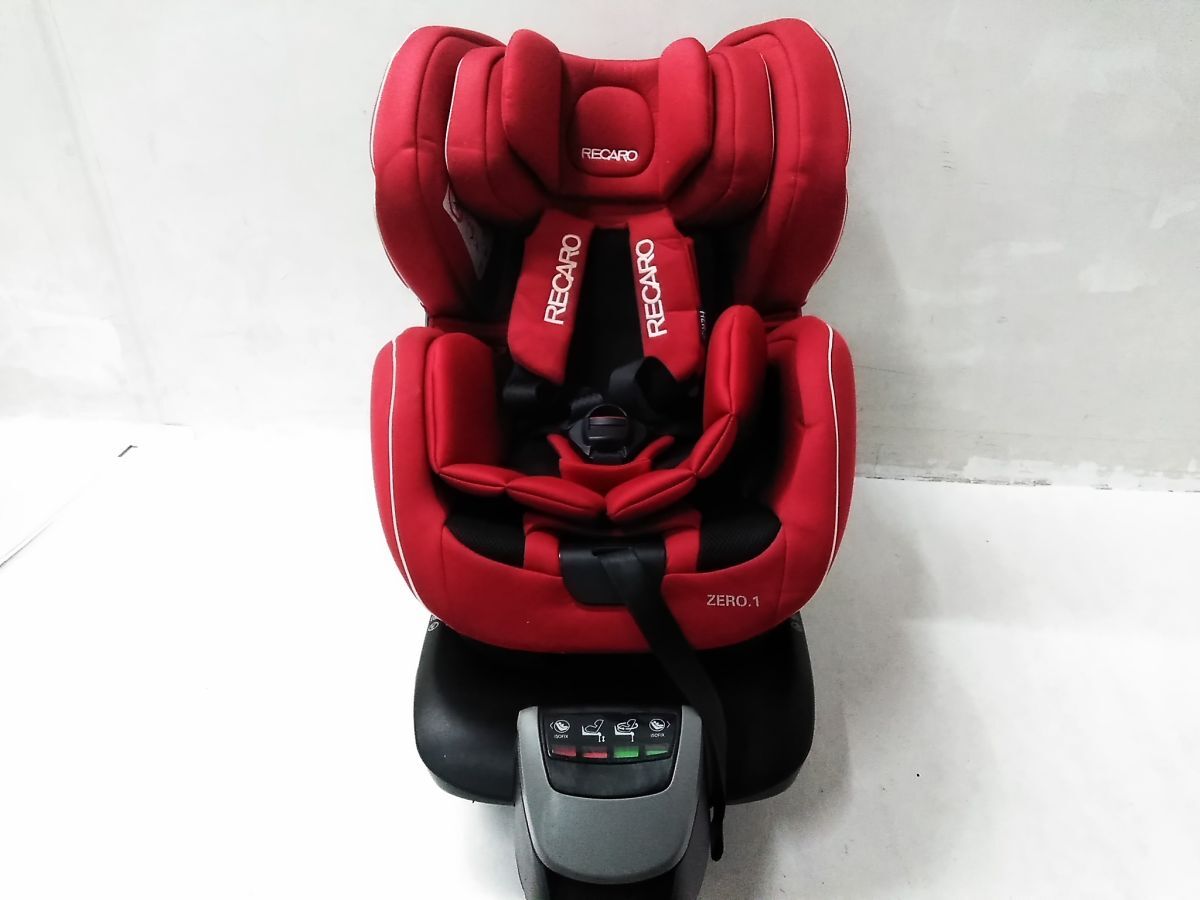 □RECARO レカロ Zero.1 ゼロワン 360° 回転式 チャイルドシート ISOFIX アイソフィック ~18kg 新生児シート付 1111-37 @180□_画像3