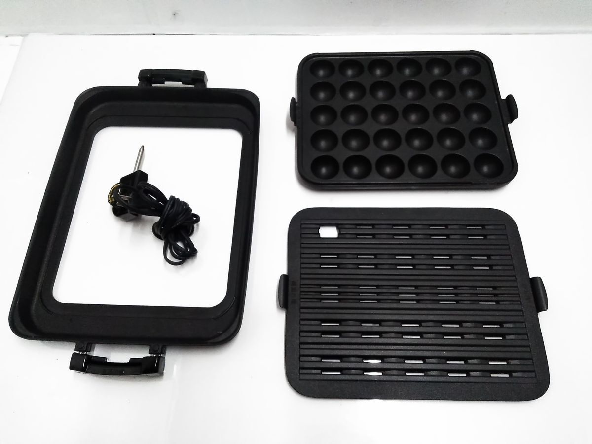 □動作品 タイガー TIGER ホットプレート たこ焼きプレート これ一台 CPV-T130 2014年製 1115-17 @140□_画像3