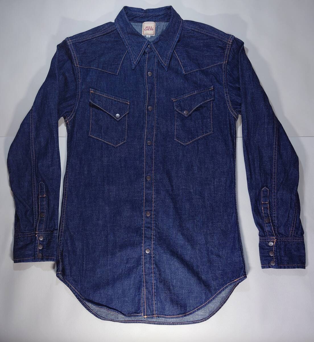 FULLCOUNT 27MW модель рубашка в ковбойском стиле 40 M размер Fullcount копия Wrangler Wrangler переиздание Vintage Warehouse Denime
