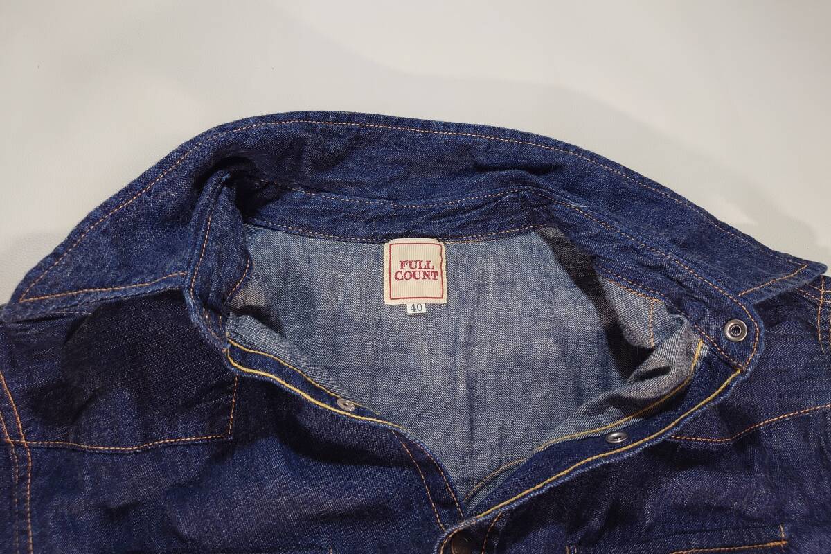 FULLCOUNT 27MW модель рубашка в ковбойском стиле 40 M размер Fullcount копия Wrangler Wrangler переиздание Vintage Warehouse Denime