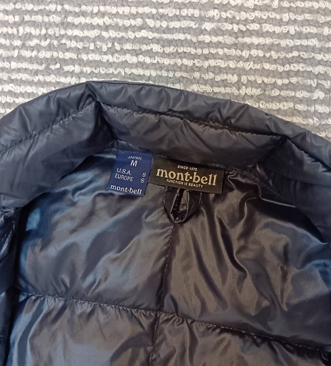 mont-bell モンベル ULダウン コンシールジップ ジャケット （メンズ ブラック Mサイズ）_画像5