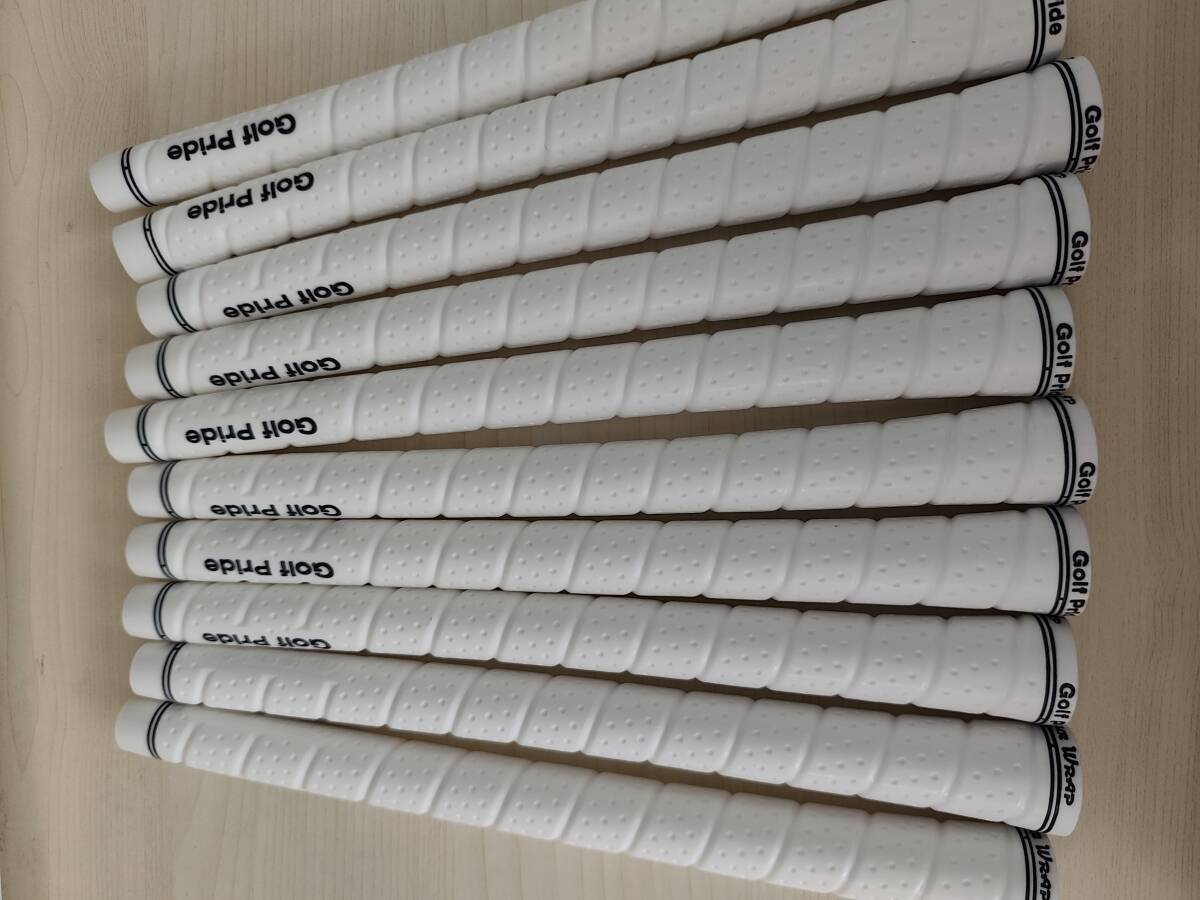 ゴルフプライド グリップ ゴルフ Tour Wrap 2G 部品 Midsize 10本セット white バックラインなし11-sk0470_画像1