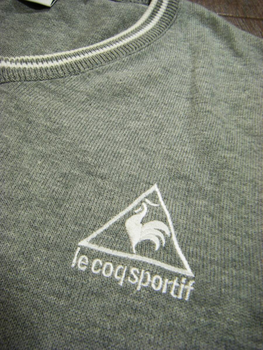 超伸縮/良品〇ルコックGOLF ベスト L 刺しゅうロゴ グレー_画像7