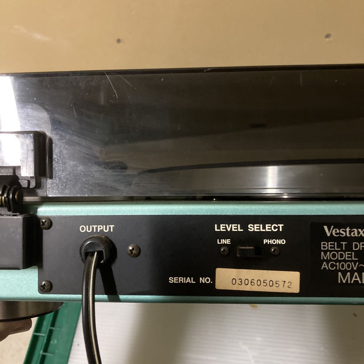 Vestax BELT-DRIVE TURNTABLE плеер BDT-2500be старт ks Junk электризация проверка 