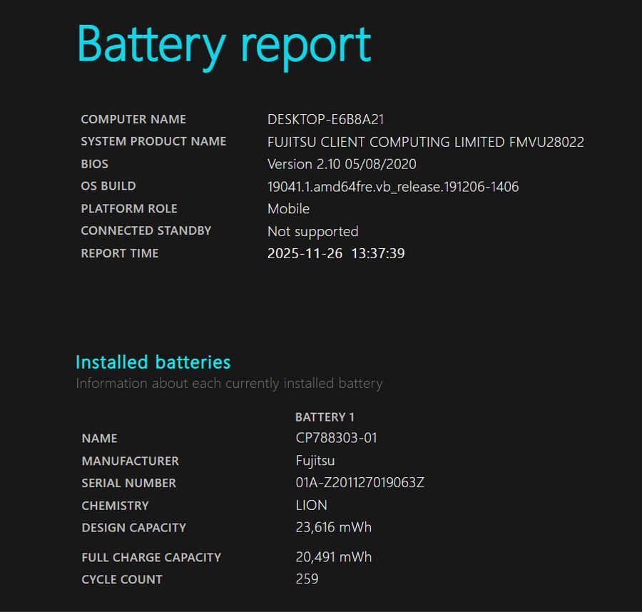 【実容量86%】富士通 FUJITSU LIFEBOOK U938 U939 U9310シリーズ 標準バッテリー FPB0343S_画像6
