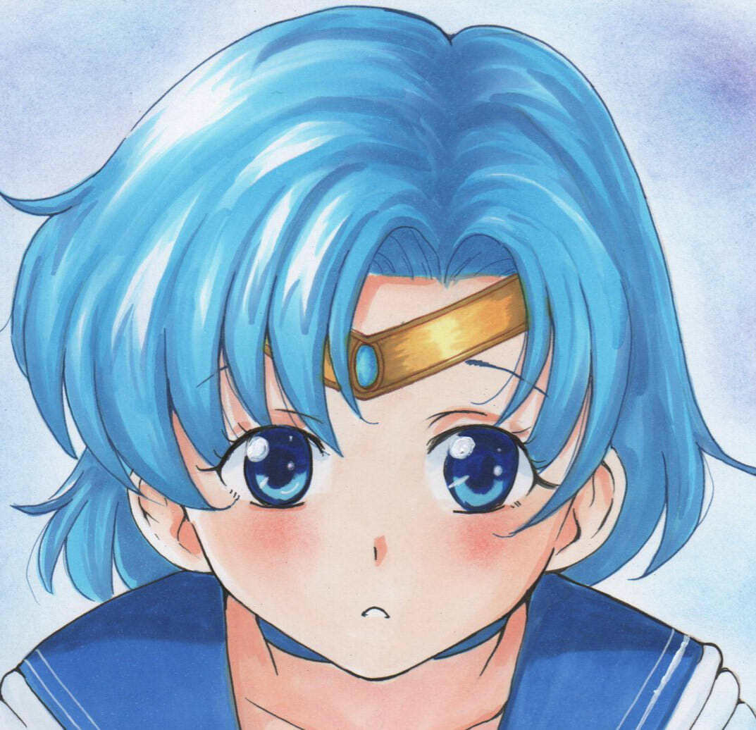  ручные иллюстрации 410 sailor Mercury / вода .. прекрасный прекрасное качество бумага A4 размер 