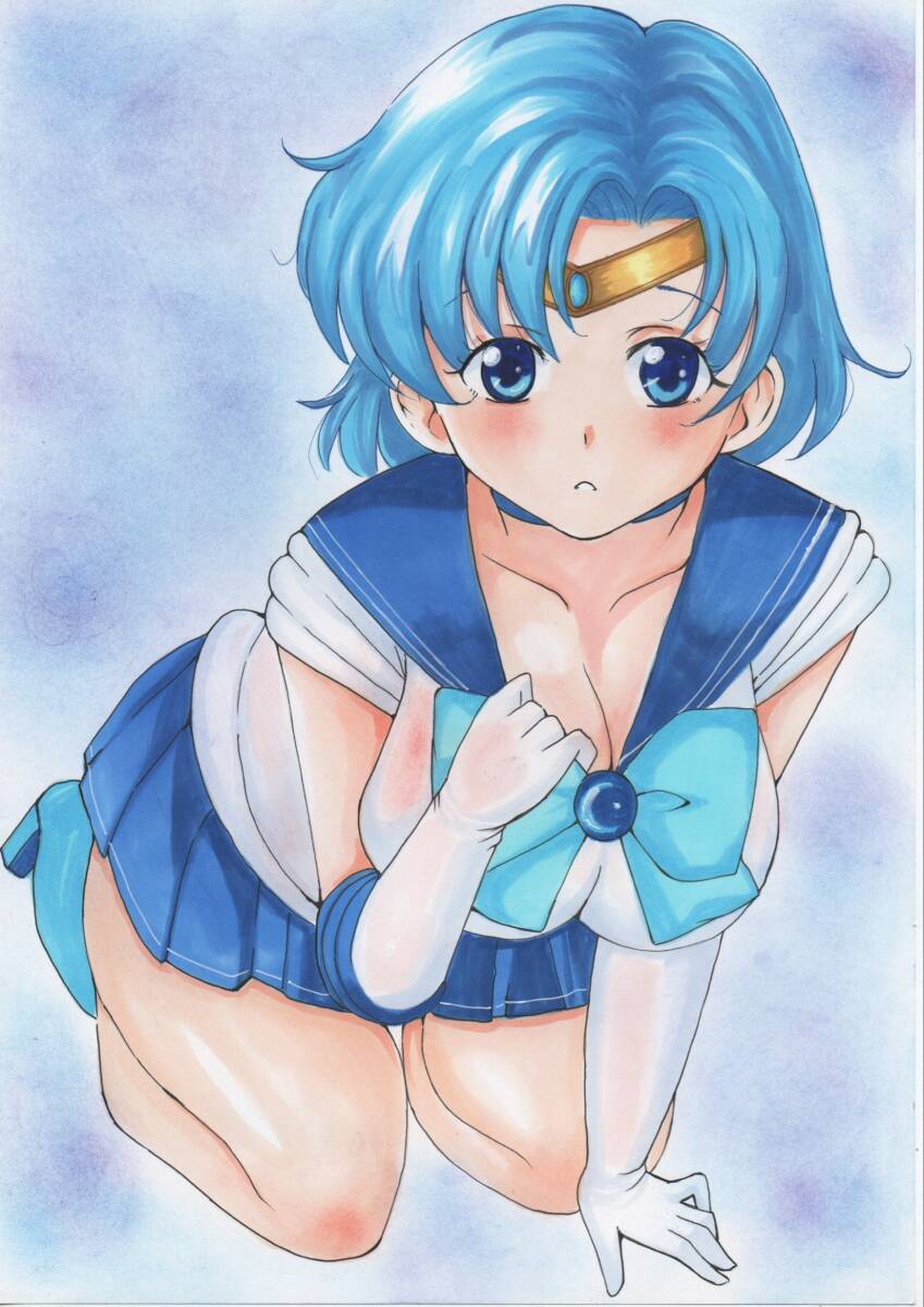  ручные иллюстрации 410 sailor Mercury / вода .. прекрасный прекрасное качество бумага A4 размер 