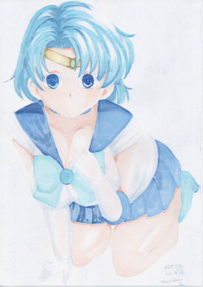  ручные иллюстрации 410 sailor Mercury / вода .. прекрасный прекрасное качество бумага A4 размер 