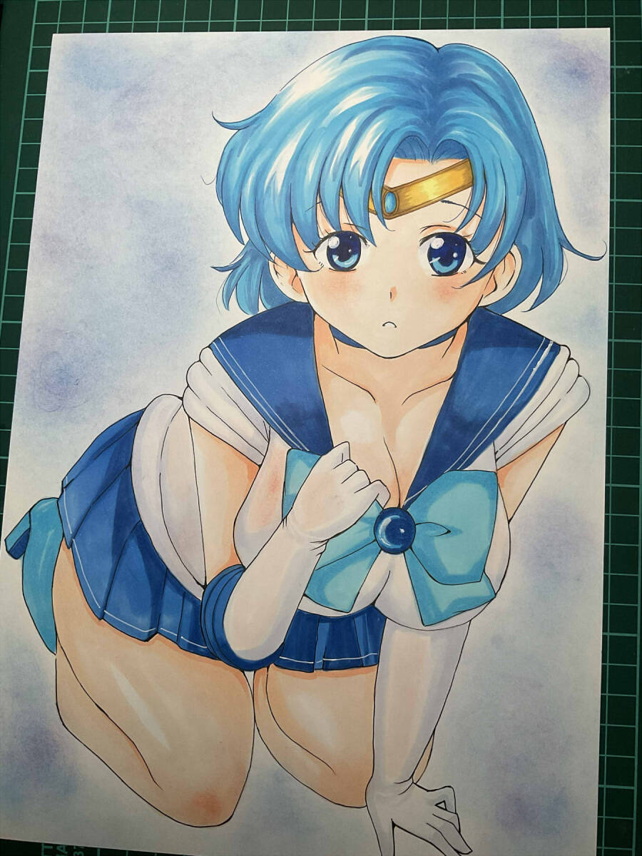 ручные иллюстрации 410 sailor Mercury / вода .. прекрасный прекрасное качество бумага A4 размер 