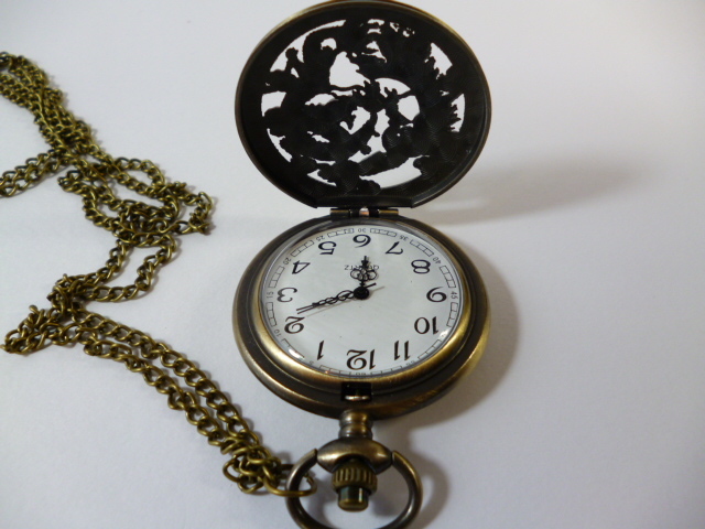 ф 懐中時計 龍に鳳凰 ネックレス ф 時計 龍 鳳凰 帯 飾り 龍と鳳凰_画像4