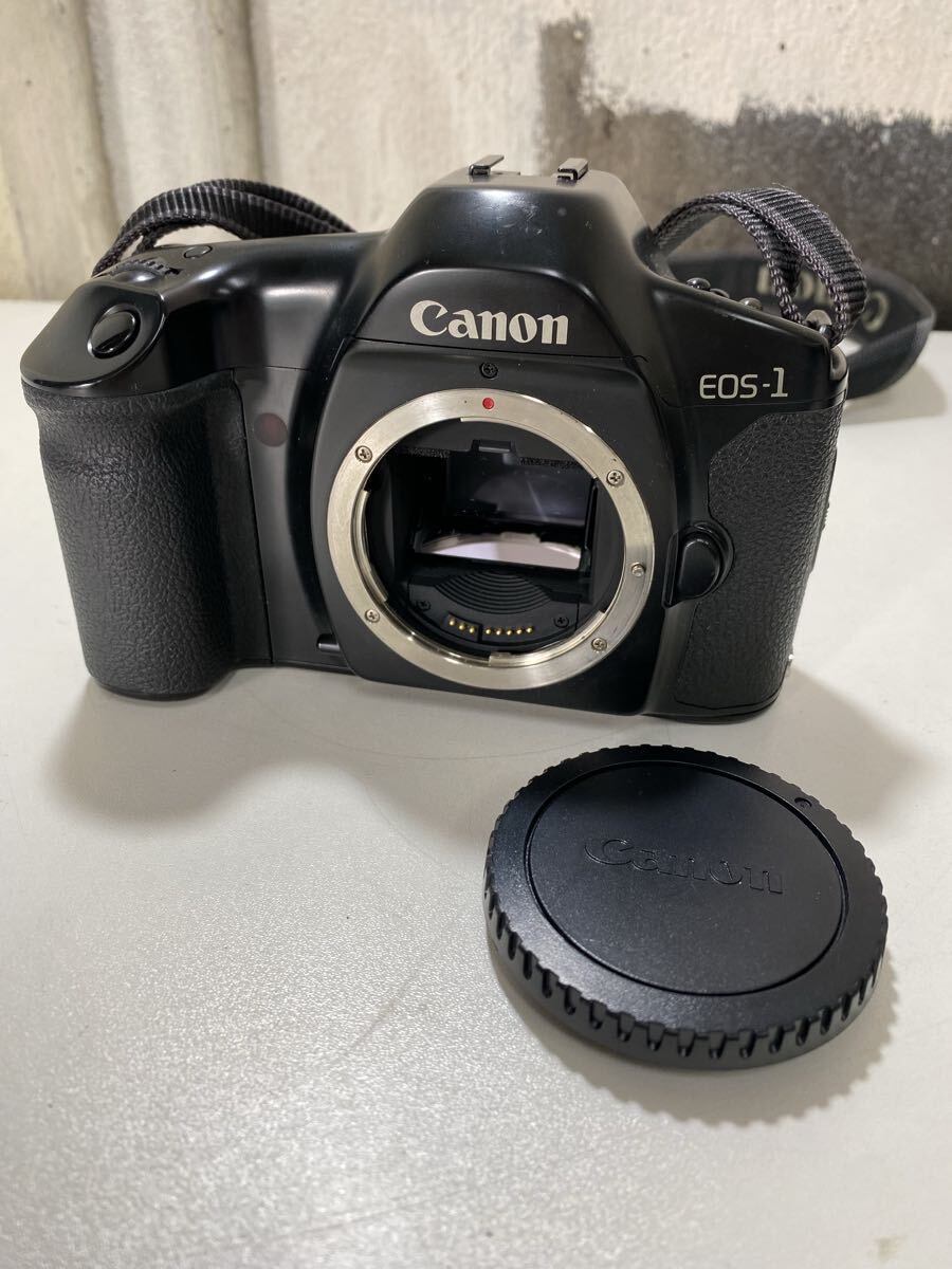 j2080 Canon EOS-1 ボディ 一眼レフカメラ キャノン フィルムカメラ Canon スピードライト 430EZ 動作未確認　現状品_画像2