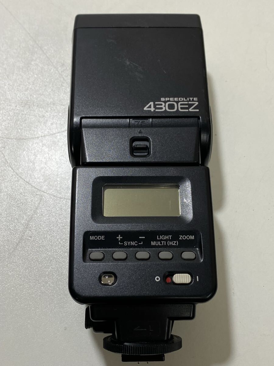 j2080 Canon EOS-1 ボディ 一眼レフカメラ キャノン フィルムカメラ Canon スピードライト 430EZ 動作未確認　現状品_画像7