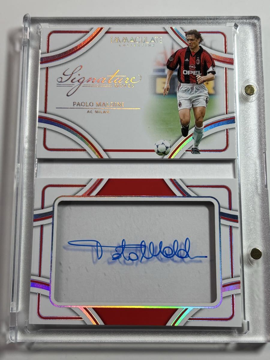 マルディーニ【直筆サイン】2024-25 Panini Immaculate Signature Moves Booklet AC Milan Paolo Maldini Auto /99 ACミラン Autograph_画像1