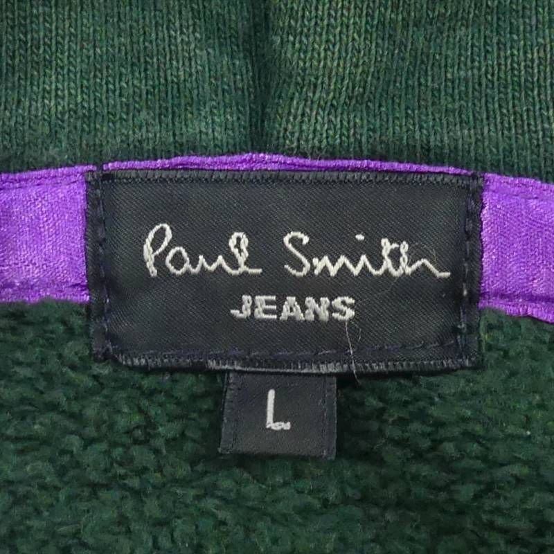 即決★Paul Smith★メンズ L スウェット フーディー パーカー ポールスミス 緑 グリーン トレーナー カットソー ウール ウォッシュ加工_画像6
