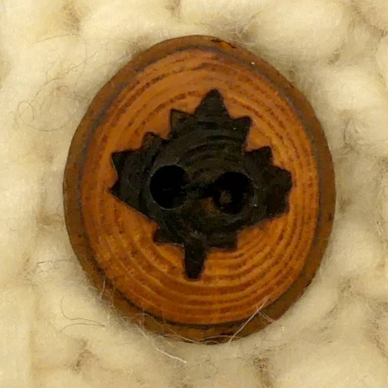 即決★カナダ製 MARK★メンズ XXXL カウチンセーター マーク 茶 ウール トナカイ ベージュ メープルボタン ニット セーター カーディガン_画像5